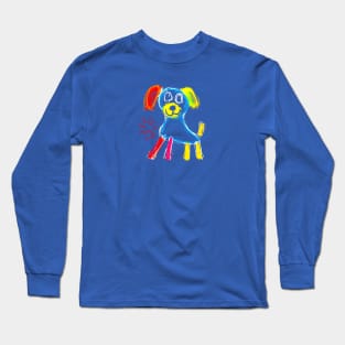 Crayon Puppy #3 Long Sleeve T-Shirt